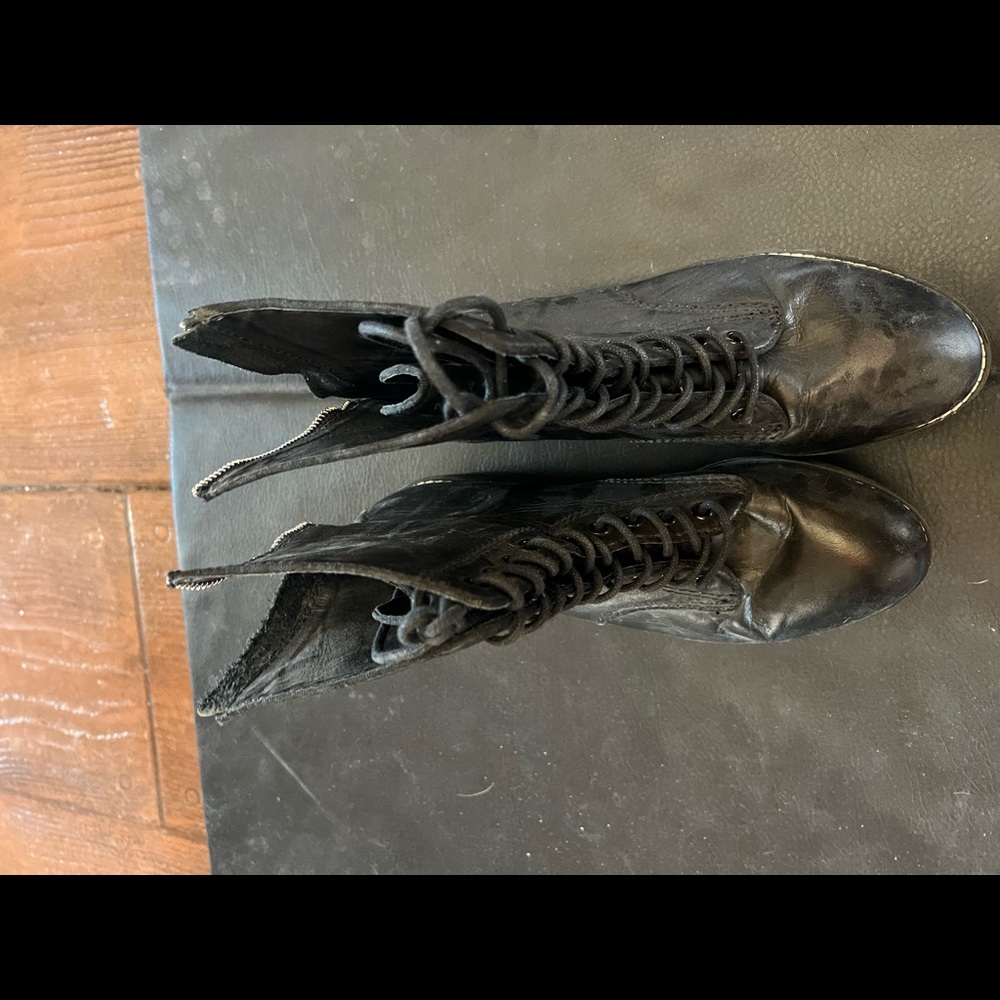 Bo+b  black platform boots